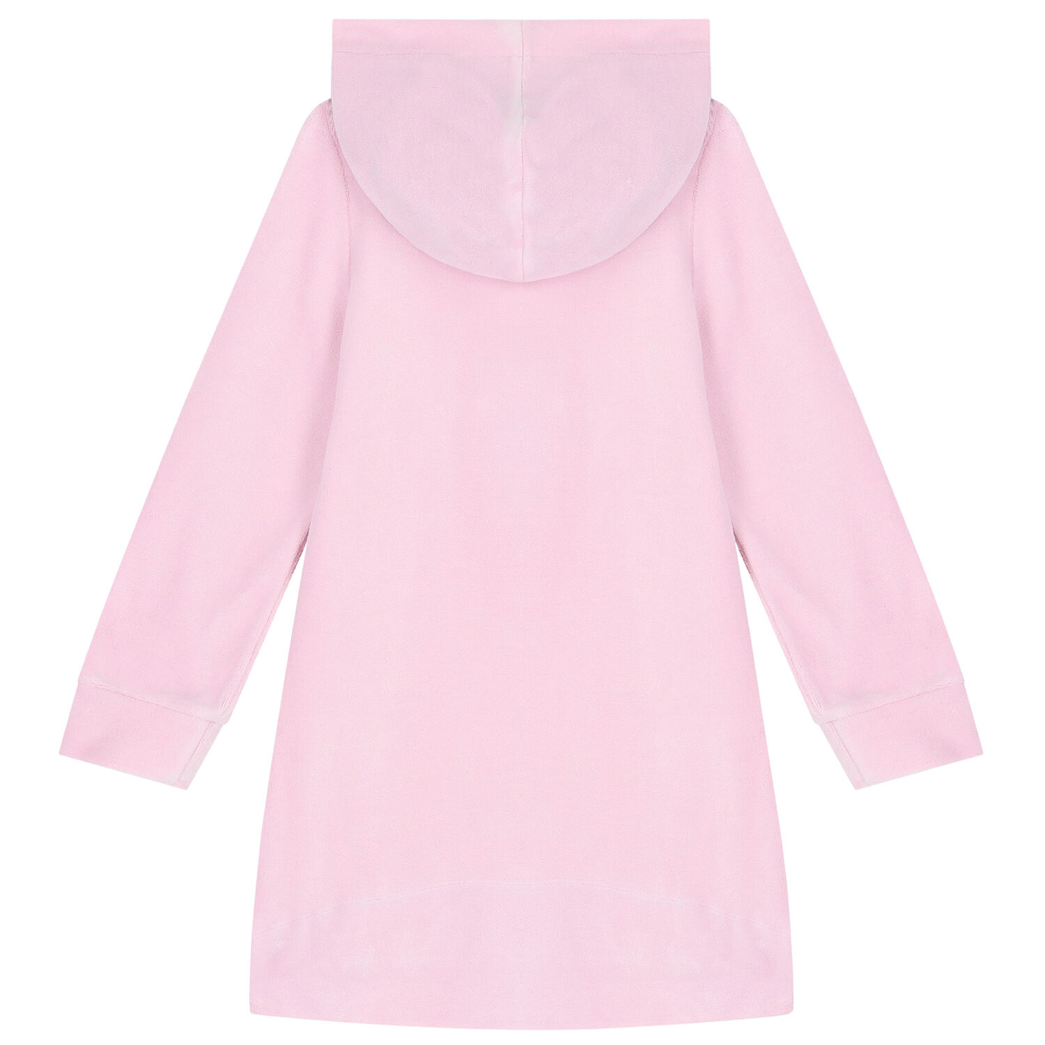 Girls Pink Teddy Hooded Dress, 1, hi-res image number null